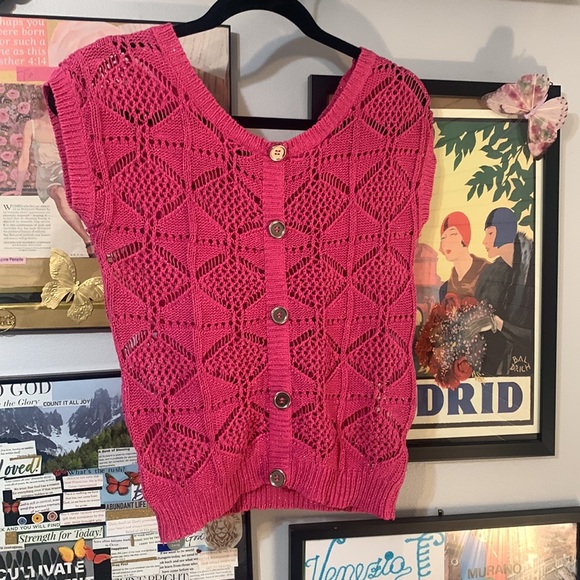 Pink sparkly knitted sweater - Picture 2 of 3
